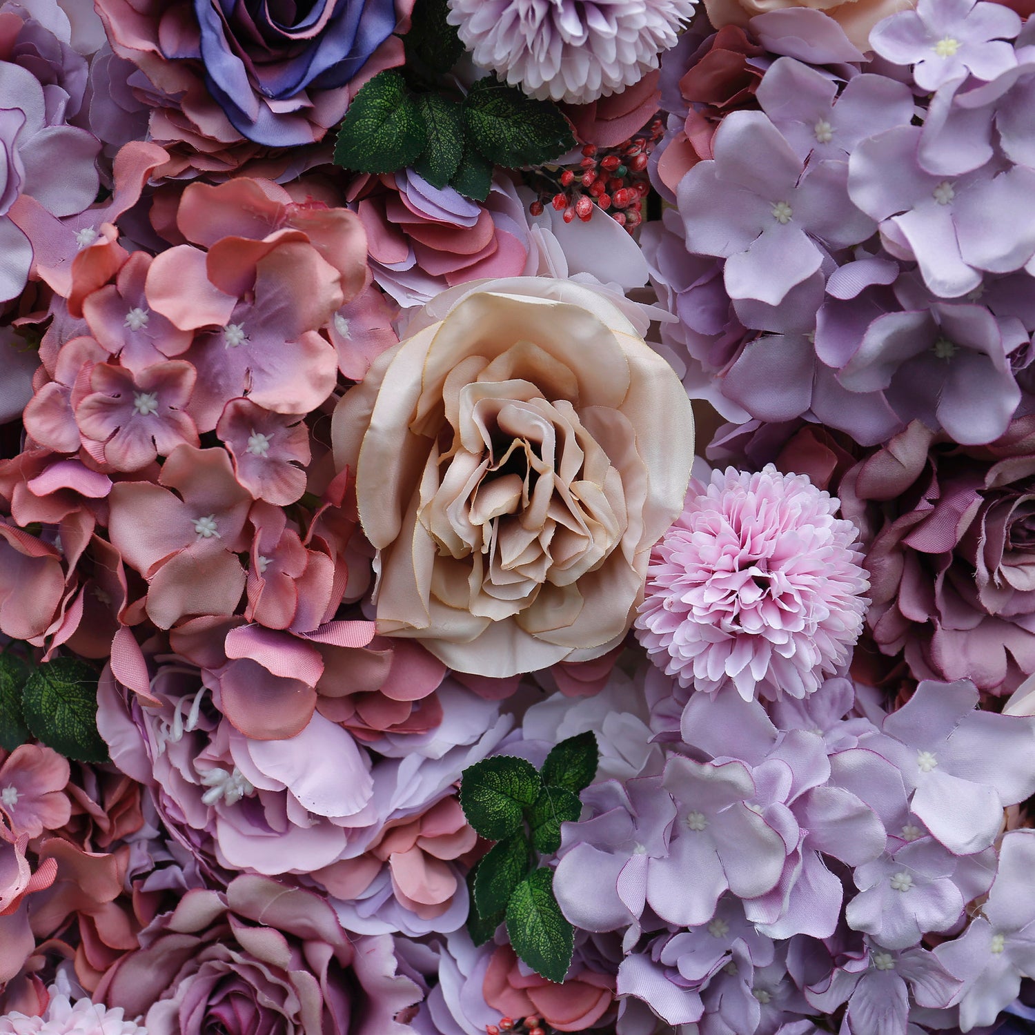 Aliflowers 3D Hydrangea Retro Flower Arrangement on Wall Wedding Backdrop Decor ALFWL099
