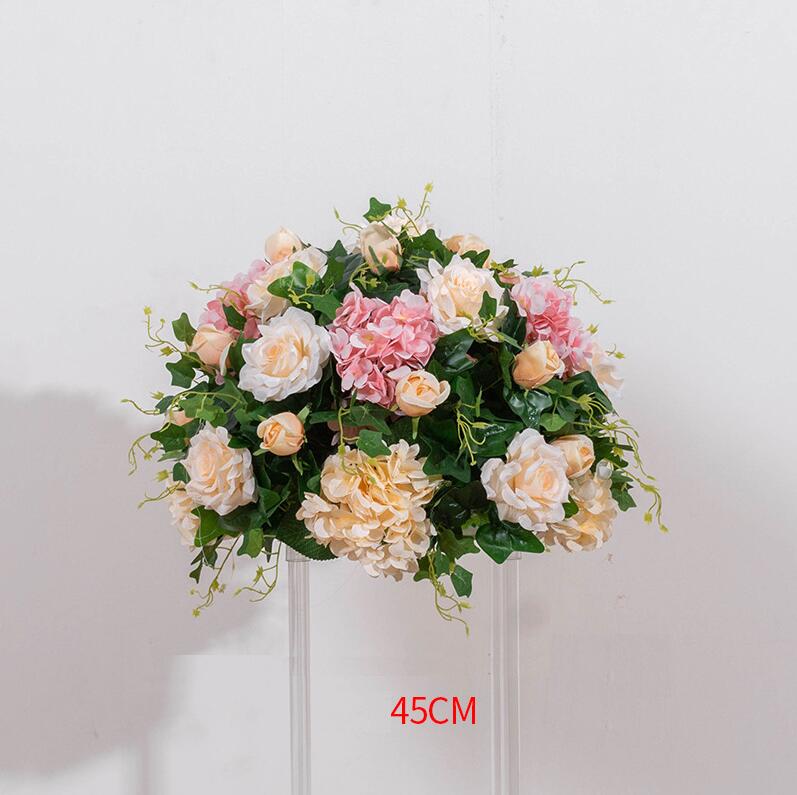 Ali Flowers Light Yellow Silk Flower Ball Centerpieces for Table Deco-ALFBL005 - Ali Flowers