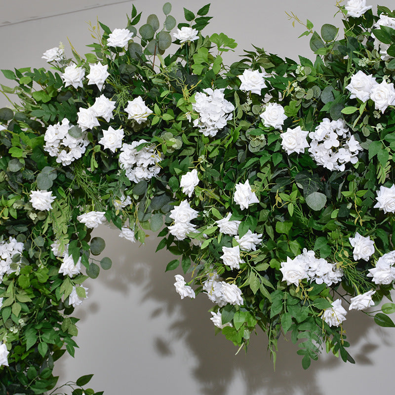 Aliflowers Forest-Themed Series Ourdoor Artificial Green Willow Leaves Floral Wedding backdrop Heart Arch ALFAH007 - Ali Flowers