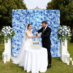 Wedding Backdrop Decor 3D Blue Peony with Hydrangea ALFWL036 - Ali Flowers