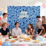 Aliflowers 3D Light Blue Silk Flower Wall Wedding Backdrop Hanging Decor ALFWL070 - Ali Flowers