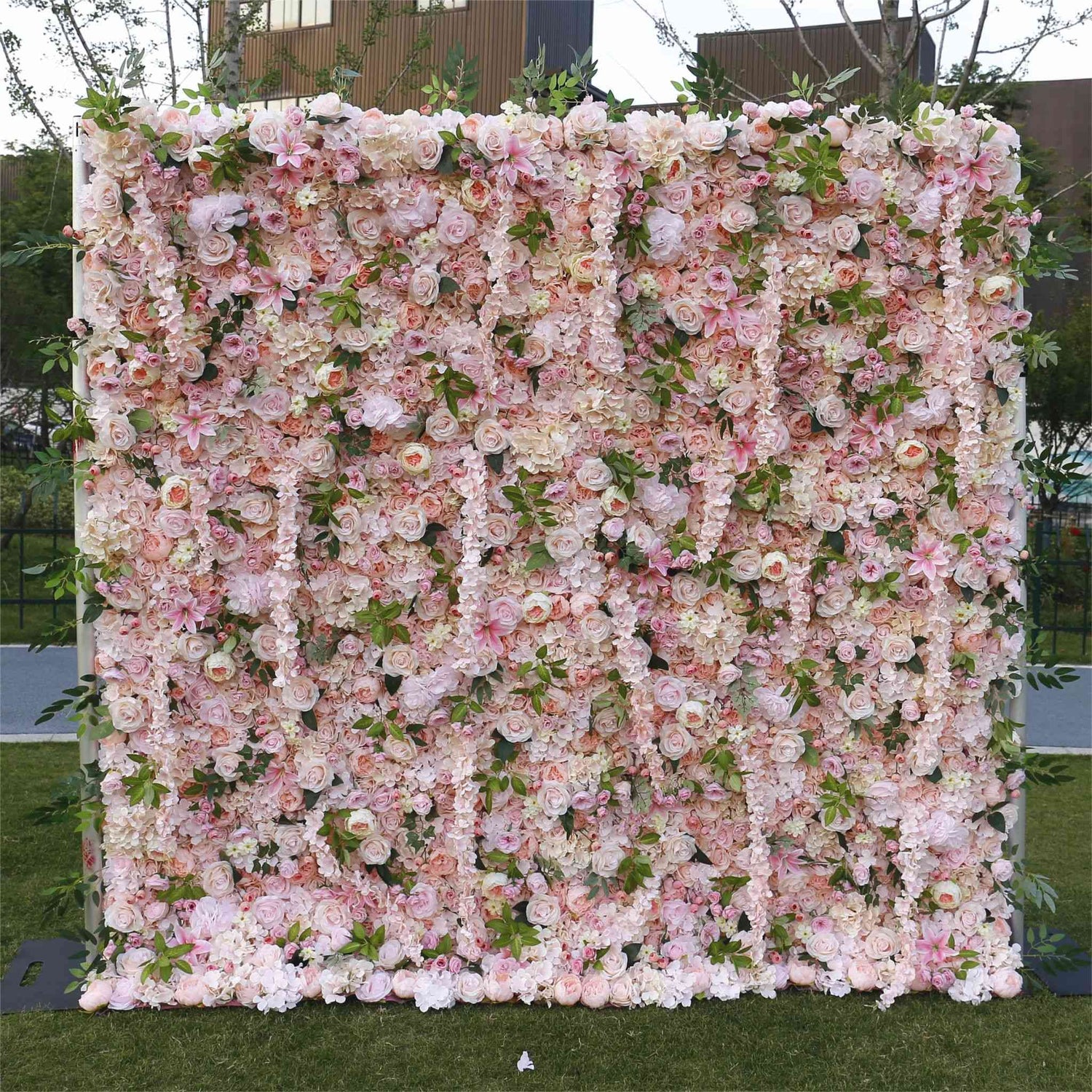 3D Blush Pink Flowers with Orchid for Wedding Backdrop ALFWL032 - Ali Flowers