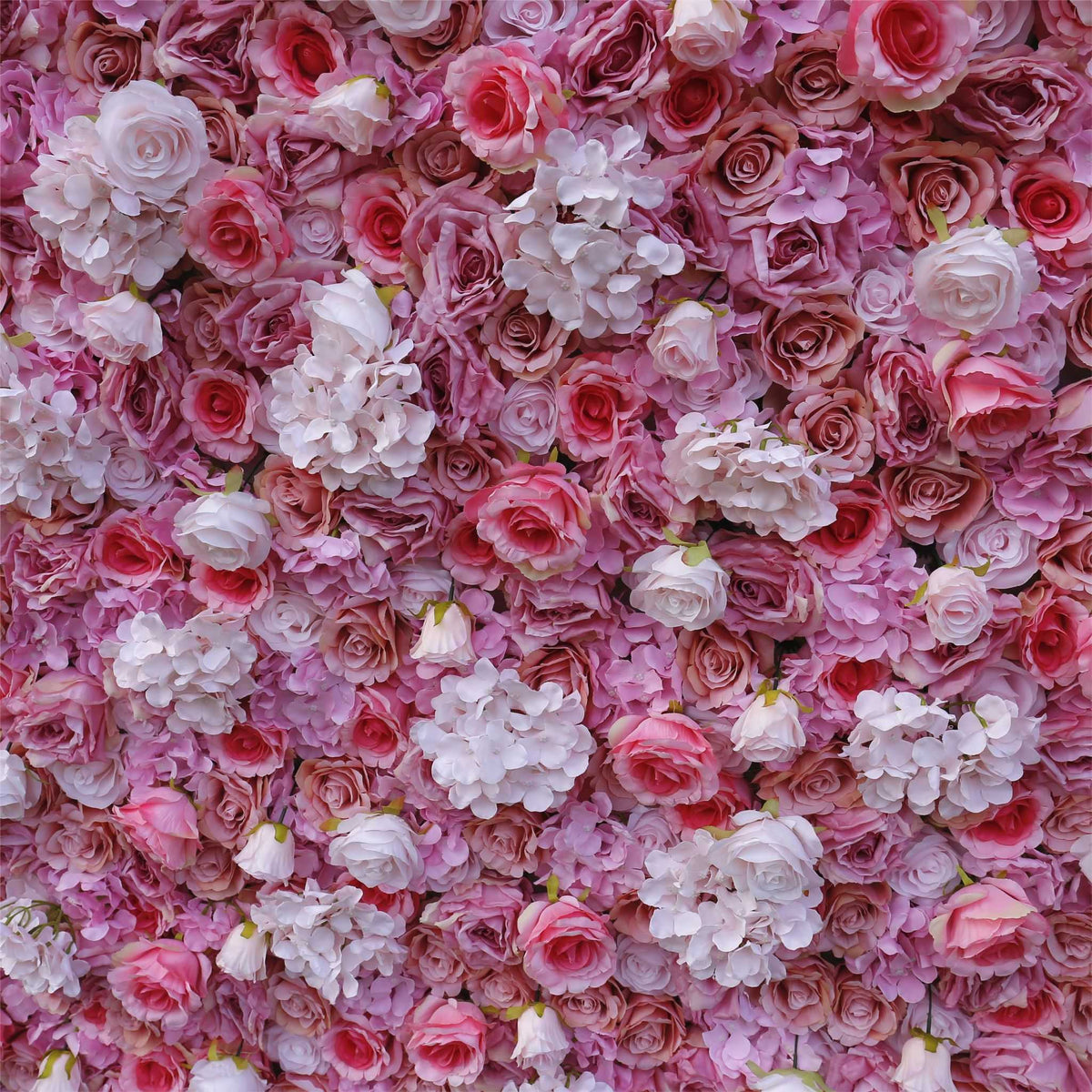 Aliflowers 3D Pink White Peony Hydrangea Flower Wall ALFWL057 - Ali Flowers