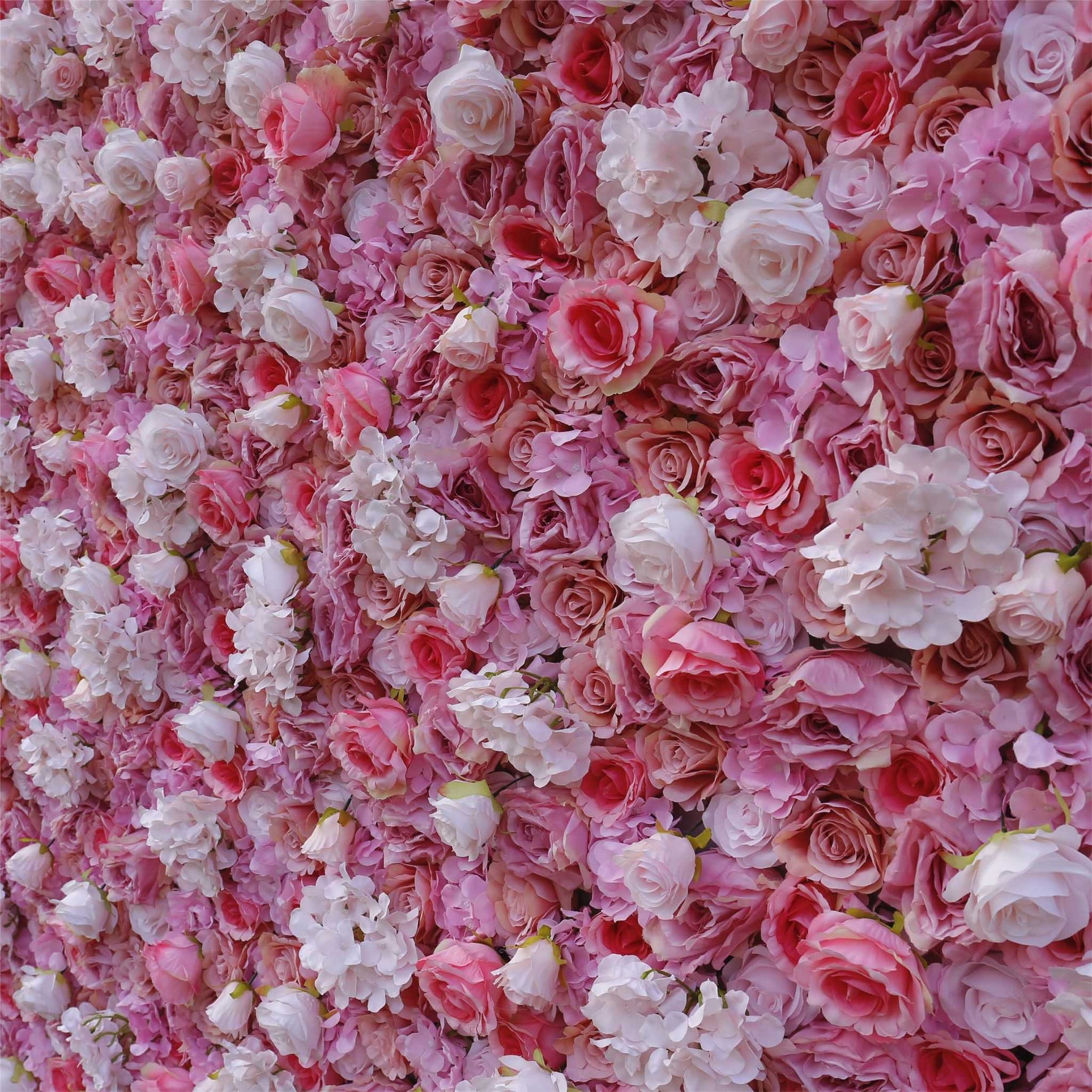 Aliflowers 3D Pink White Peony Hydrangea Flower Wall ALFWL057 - Ali Flowers