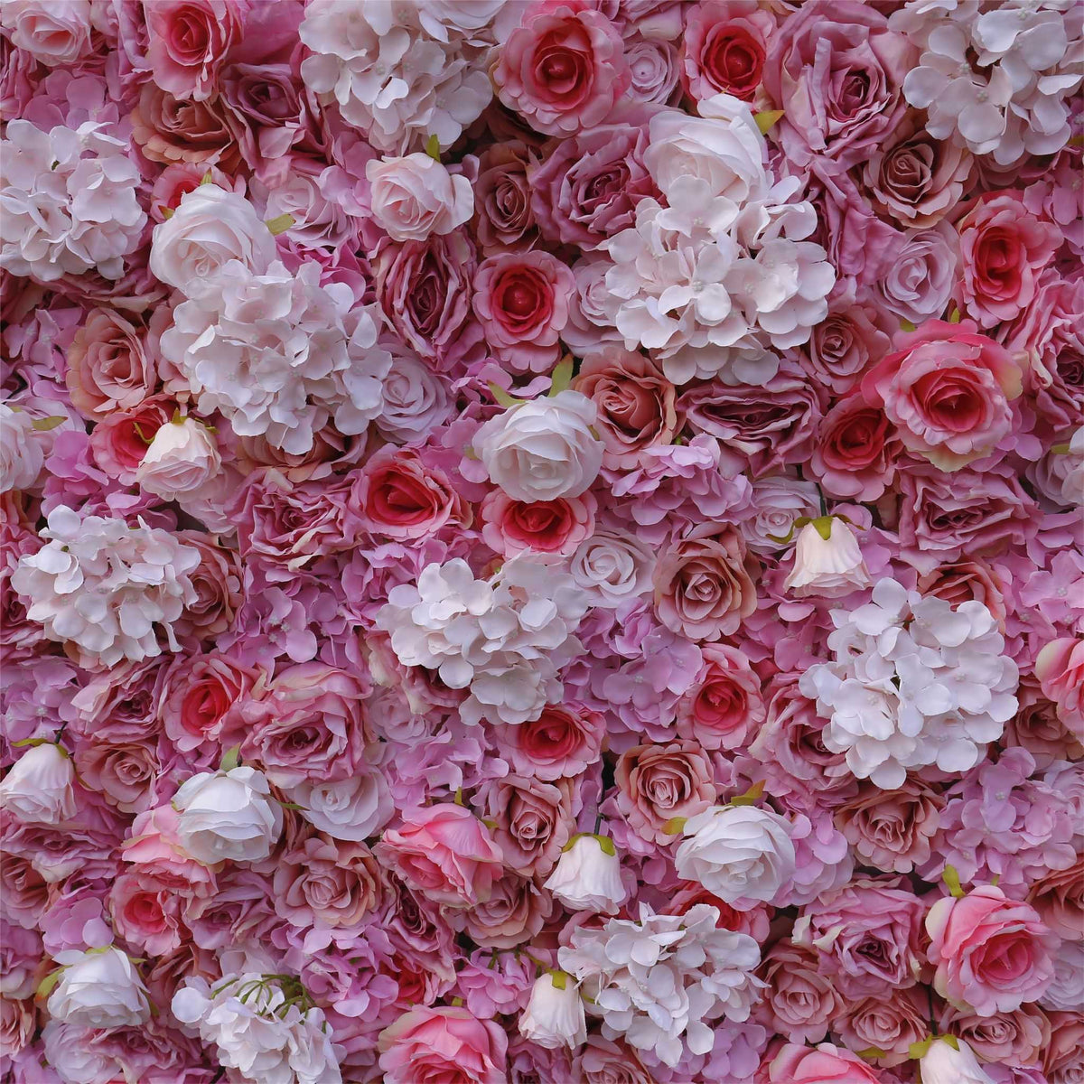 Aliflowers 3D Pink White Peony Hydrangea Flower Wall ALFWL057 - Ali Flowers