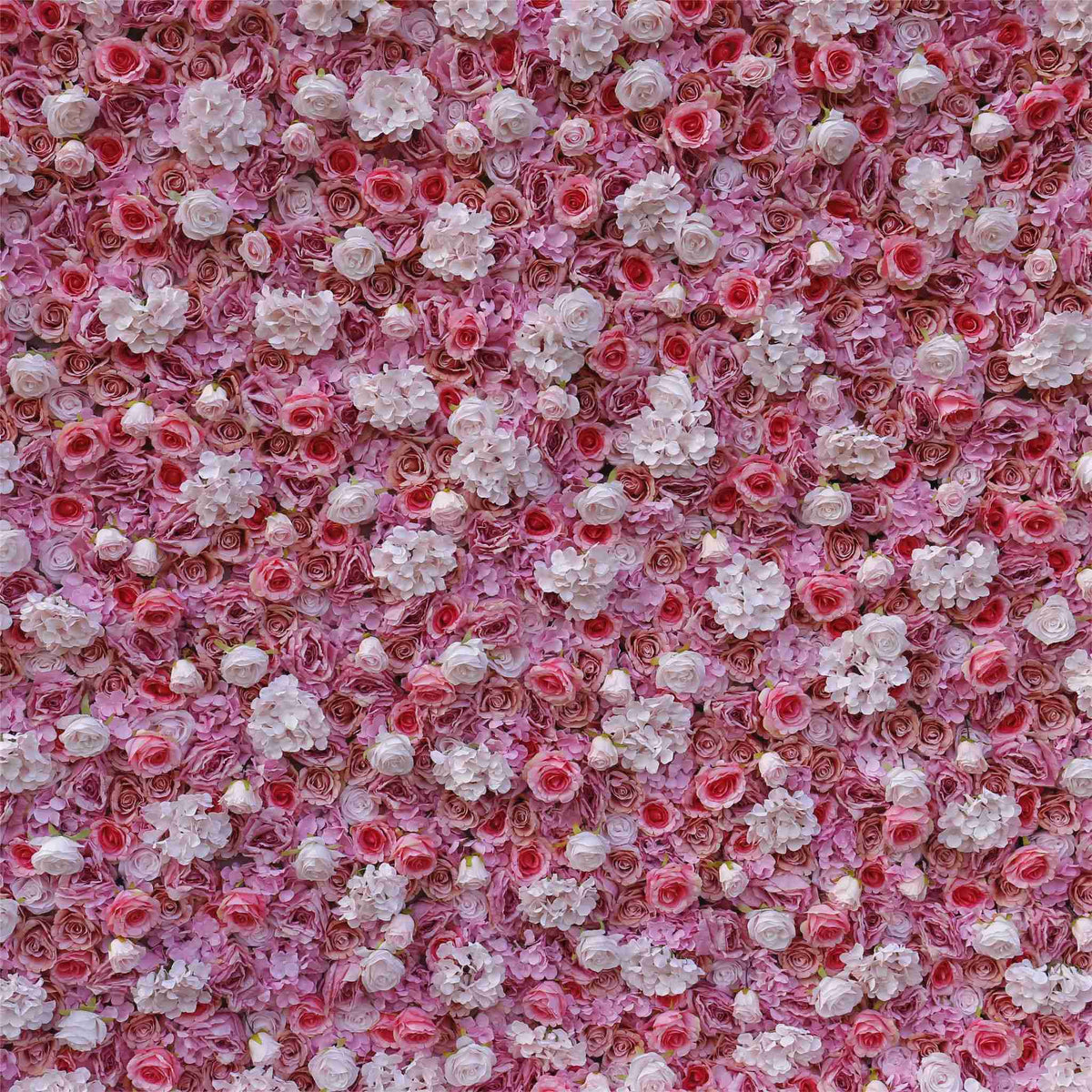 Aliflowers 3D Pink White Peony Hydrangea Flower Wall ALFWL057 - Ali Flowers