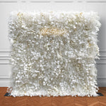 Ali Flowers 3d Misty White Flower Wall Decorative Faux Flower Background for Wedding Party Decration ALFWL003 - Ali Flowers