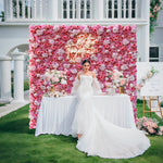 Aliflowers 3D Pink White Peony Hydrangea Flower Wall ALFWL057 - Ali Flowers