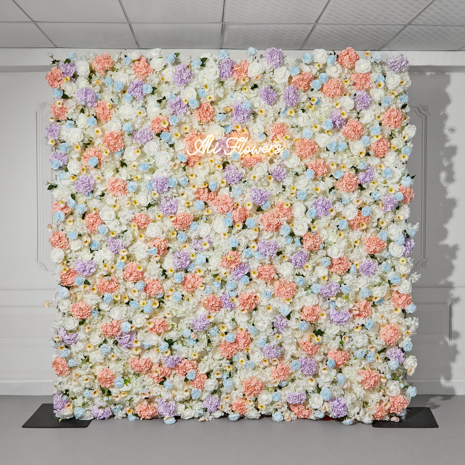 Aliflowers 5D Colorful Flower Wall Backdrop Event Party Wedding Decoration Prop ALFWL149