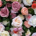 Ali Flowers 5D Silk Rose Flower Panel Backdrop Wedding Stage Decorative Curtain Artificial Flower Wall ALFWL009