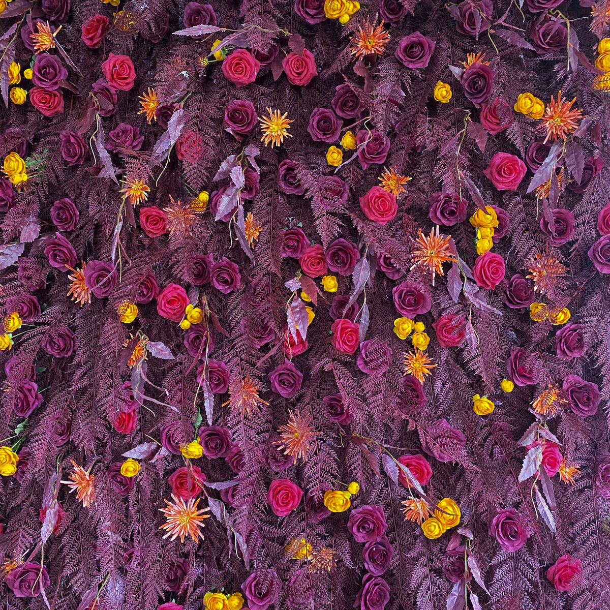 Aliflowers 5D Deep Red Permafrost Rose Wall Roller Fabric Wedding Backdrop ALFWL190