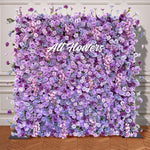 Aliflowers 5D Light Purple Fabric Flower Wall Wedding Backdrop Party Decoration ALFWL169 - Ali Flowers