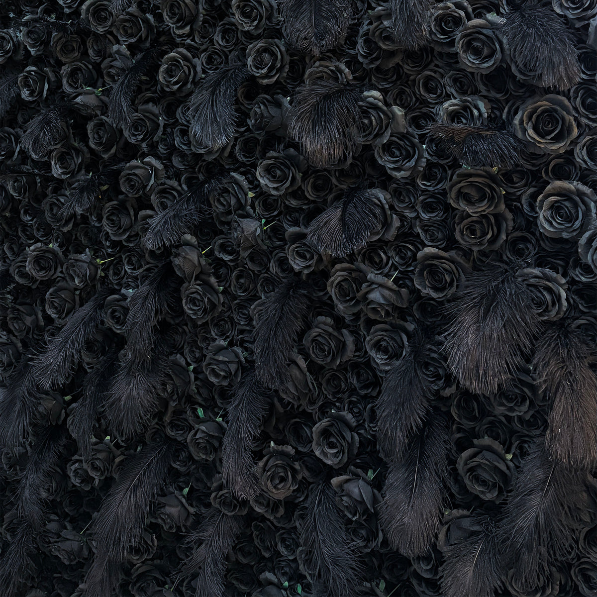 Aliflowers 5D Dark Black Rose Wall Floral Arrangement Artificial Flower Wall ALFWL090 - Ali Flowers