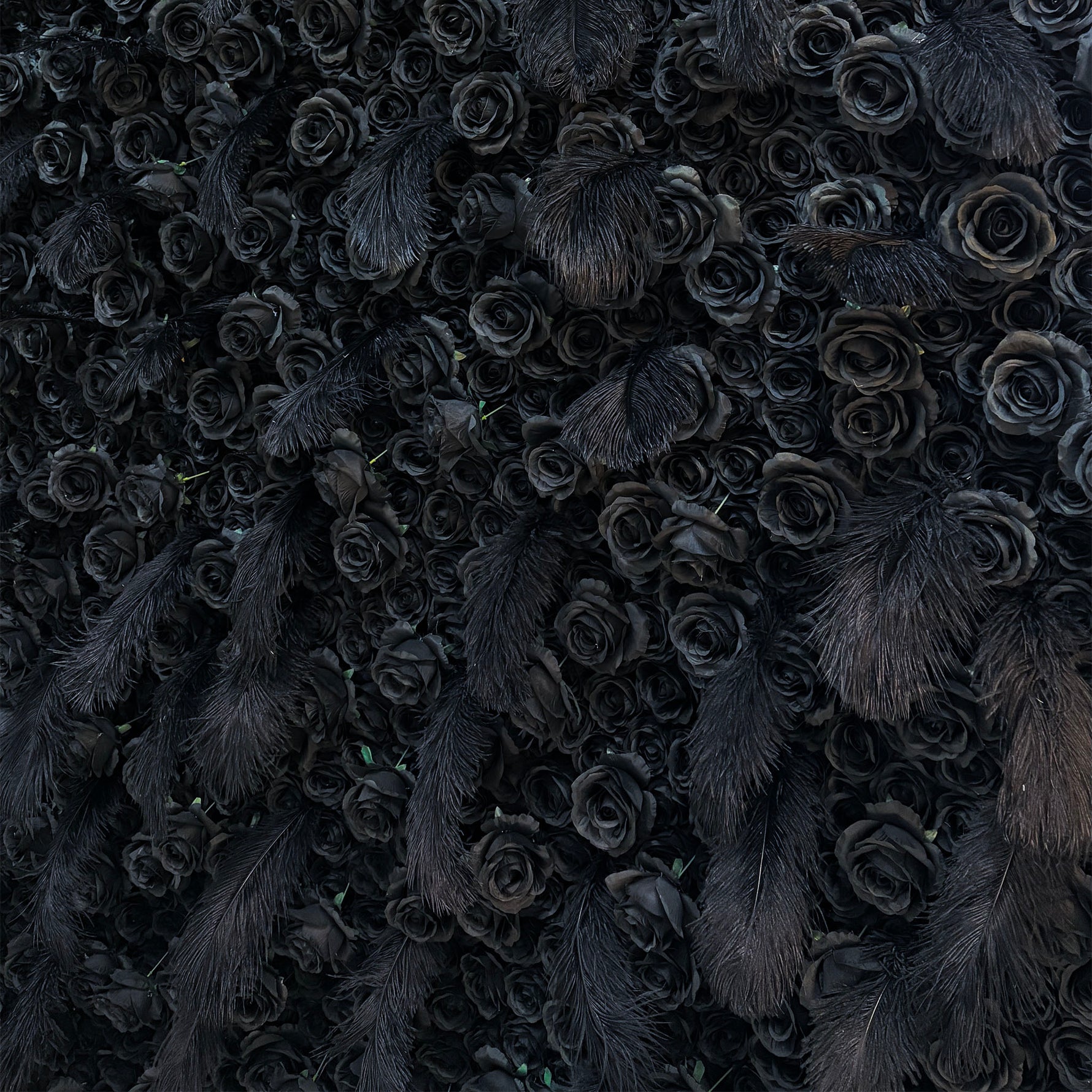 Aliflowers 5D Dark Black Rose Wall Floral Arrangement Artificial Flower Wall ALFWL090 - Ali Flowers