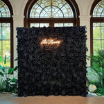 Aliflowers 5D Dark Black Rose Wall Floral Arrangement Artificial Flower Wall ALFWL090 - Ali Flowers