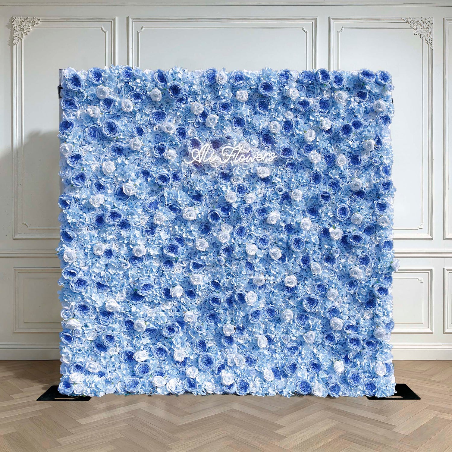 Wedding Backdrop Decor 3D Blue Peony with Hydrangea ALFWL036 - Ali Flowers