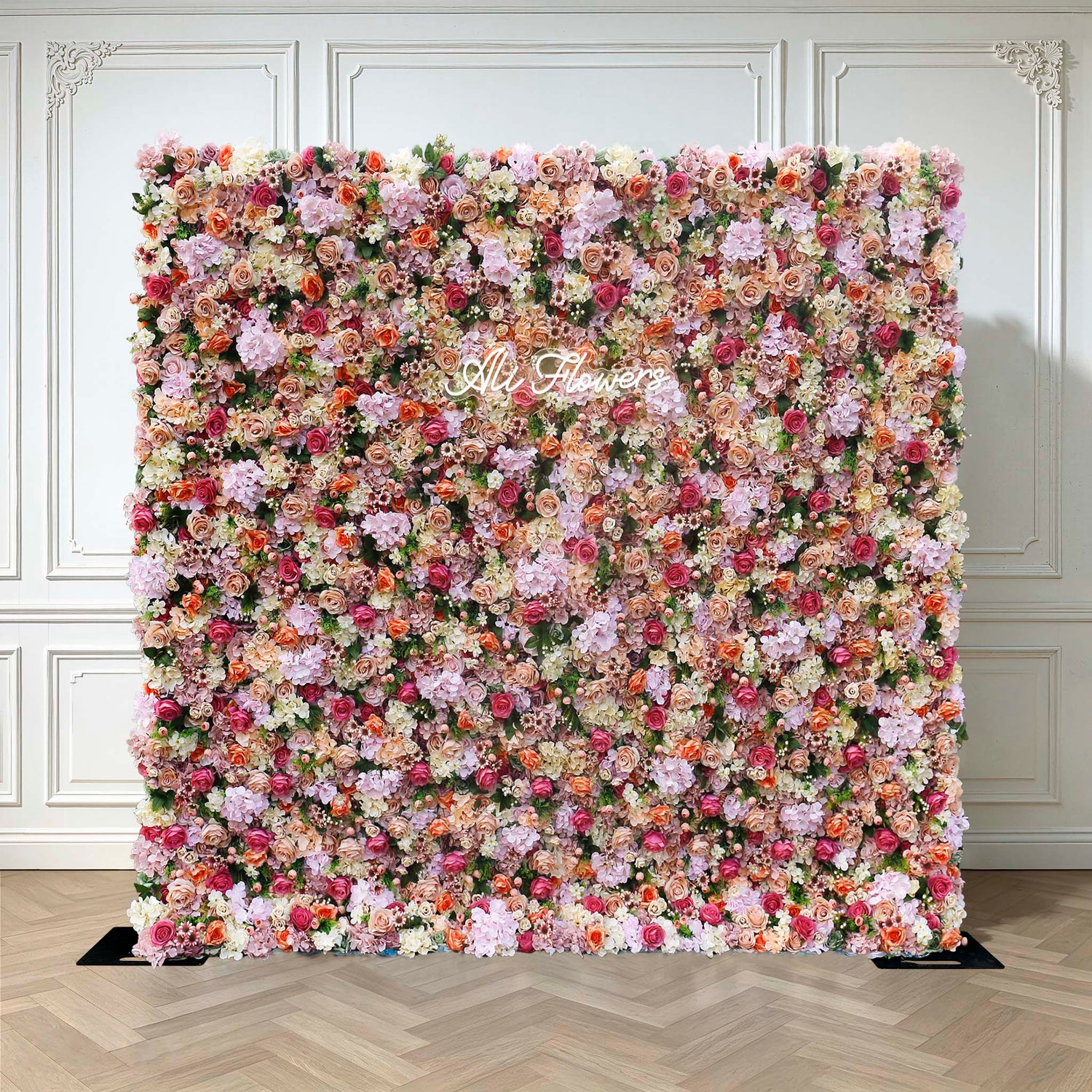 Aliflowers Rustic Style Rose Chrysanthemum Floral Wall ALFWL063 - Ali Flowers