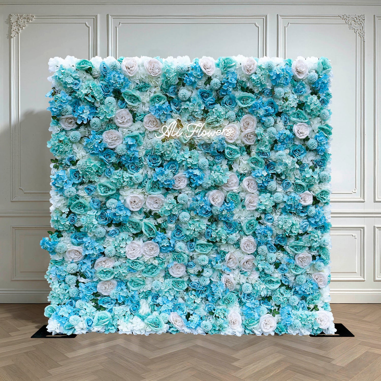 Aliflowers 3D Aqua Hydrangea with Rose for Wedding Reception Event Party ALFWL100
