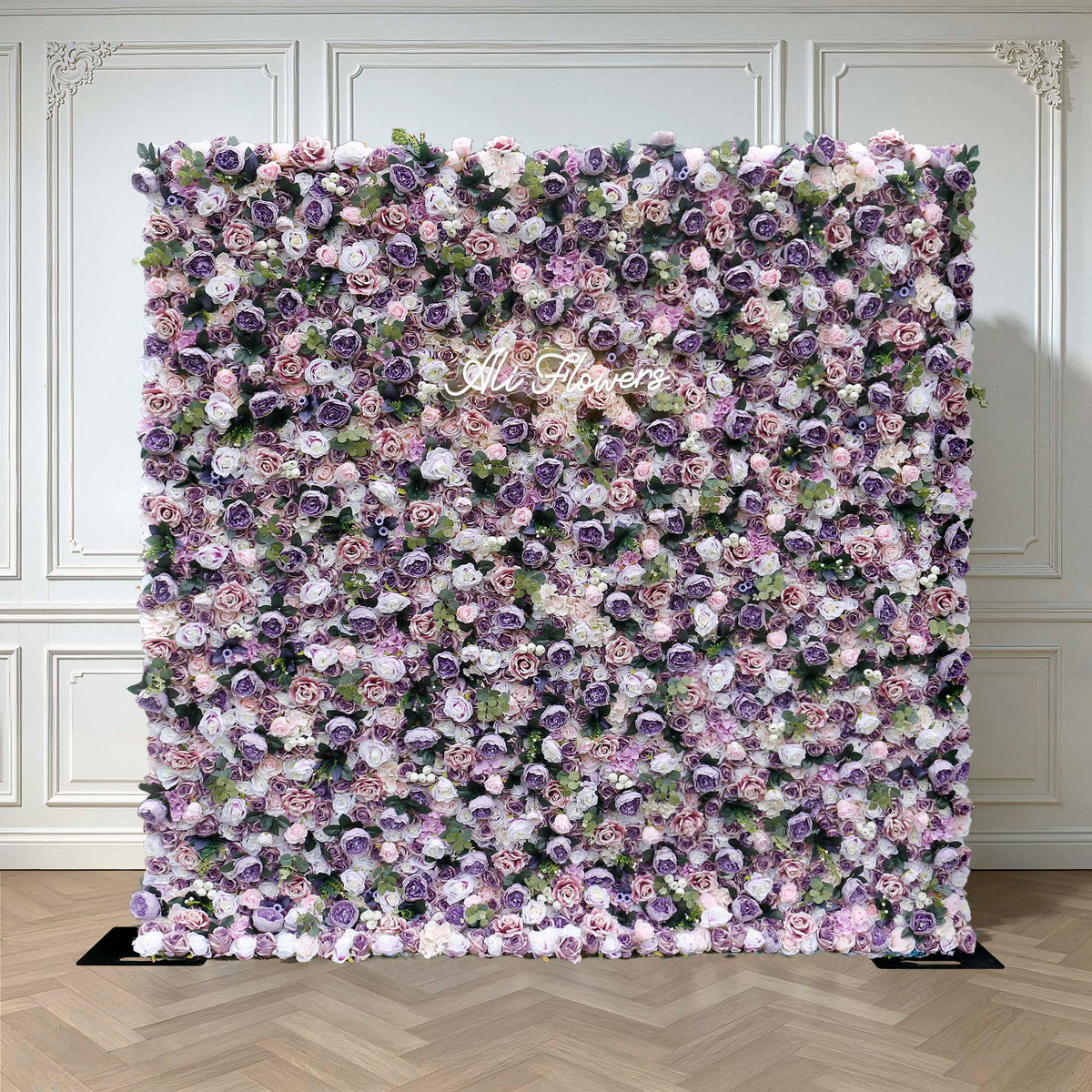 Aliflowers 5D Dirty Purple Peony with Rose Floral Wall Backdrop ALFWL101 - Ali Flowers
