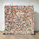 Aliflowers Orange Peony Cloth Fabric Backdrop Flower Wall ALFWL106 - Ali Flowers