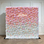 Aliflowers Gradient Pink And White Artificial Flower Wall Bridal Shower Decoration Photo Background ALFWL112 - Ali Flowers