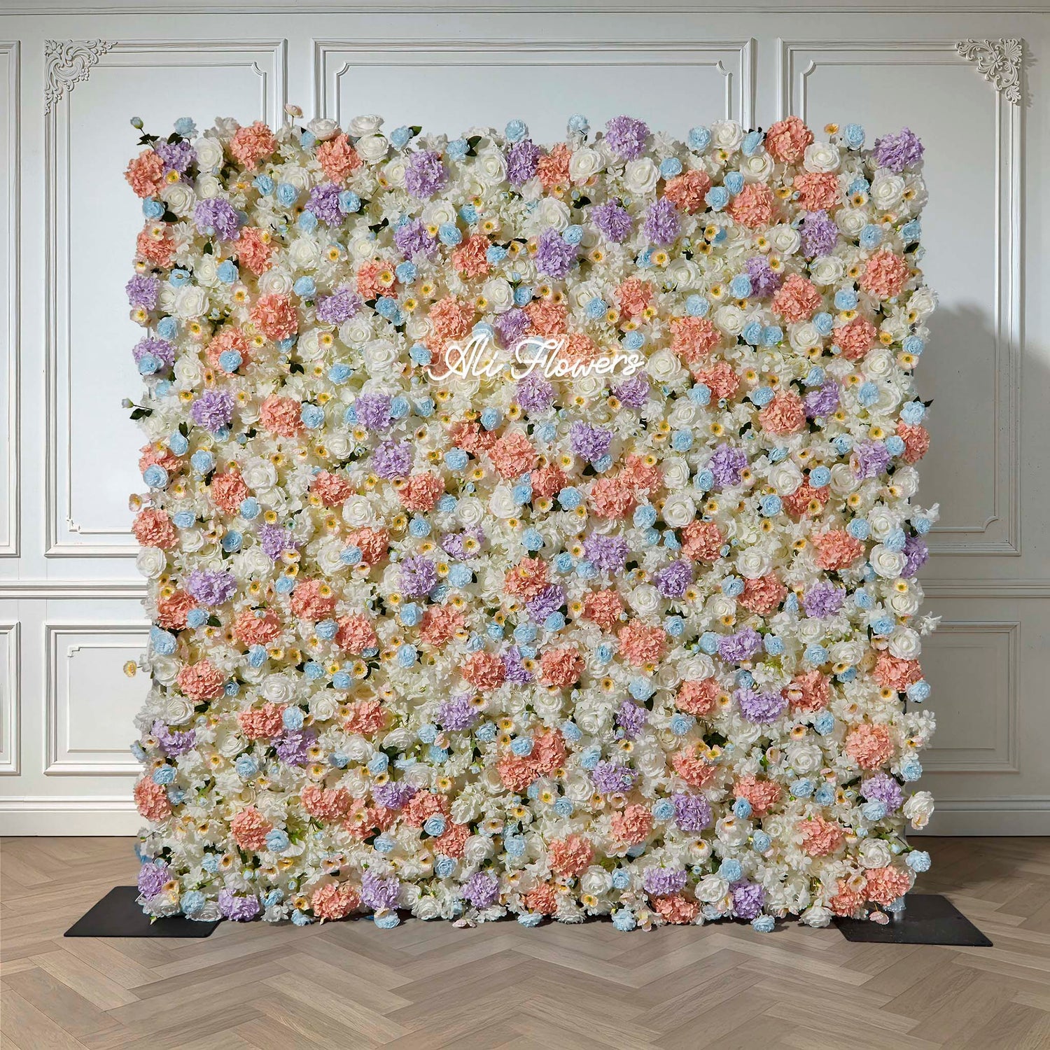 Aliflowers 5D Colorful Flower Wall Backdrop Event Party Wedding Decoration Prop ALFWL149 - Ali Flowers