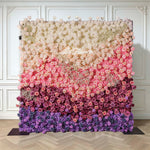 Gradient Colorful Rose & Hydrangea 5D Flower Wall with Babysbreath ALFWL150 - Ali Flowers