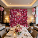 Aliflowers Outdoor Wedding Background 5D Rose Pink Roller Blind Artificial Flower Wall ALFWL158 - Ali Flowers