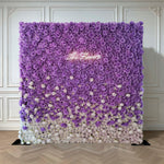 Aliflowers White Purple Rose Curtain Flower Wall Background For Wedding & Event Decor ALFWL162 - Ali Flowers