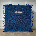 Aliflowers 5D Blue Rose Flower Fabric Backdrop Decoration Party Props ALFWL195 - Ali Flowers