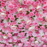 Aliflowers 3D Rose Pink Flower Wall for Outdoor Wedding ALFWL053 - Ali Flowers