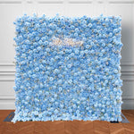Aliflowers Blue Rose with Baby Breath Artificial Flower Wall Decor ALFWL095 - Ali Flowers
