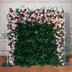 Aliflowers Blush Rose with Green Floral Wall Arrangement ALFWL077 - Ali Flowers