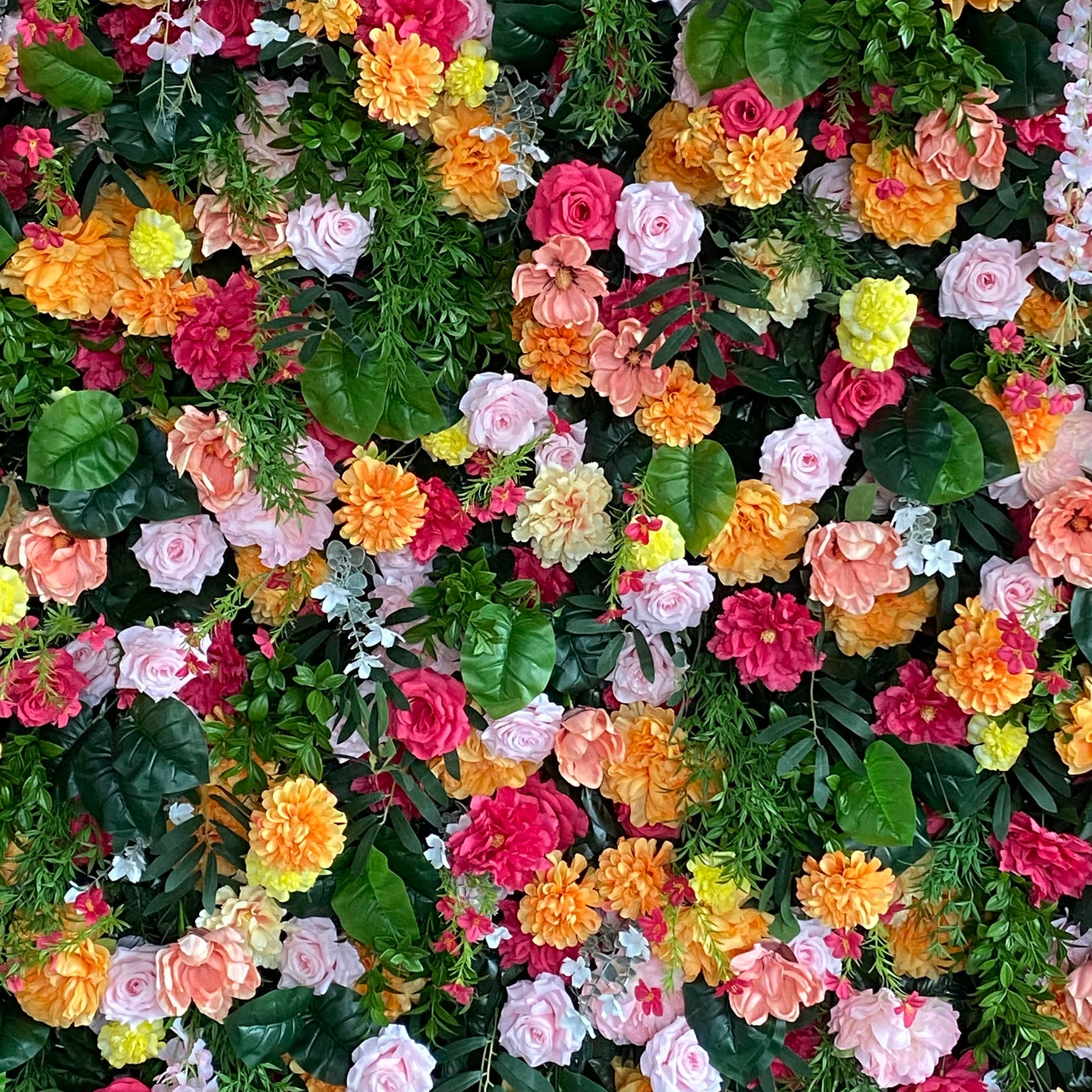 Aliflowers 5D Colorful Floral Fabric Flower Wall Event Party Backdrop Decoration