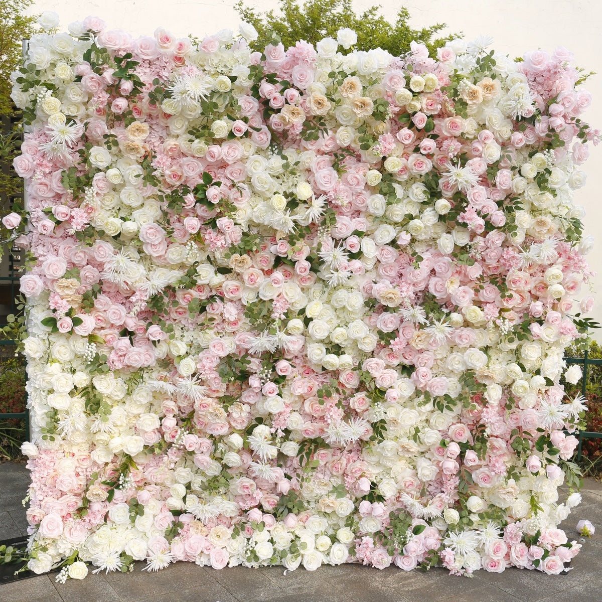 Aliflowers5D Pink Champagne Rose Flower Wall Wedding Party Decoration Backdrop ALFWL180