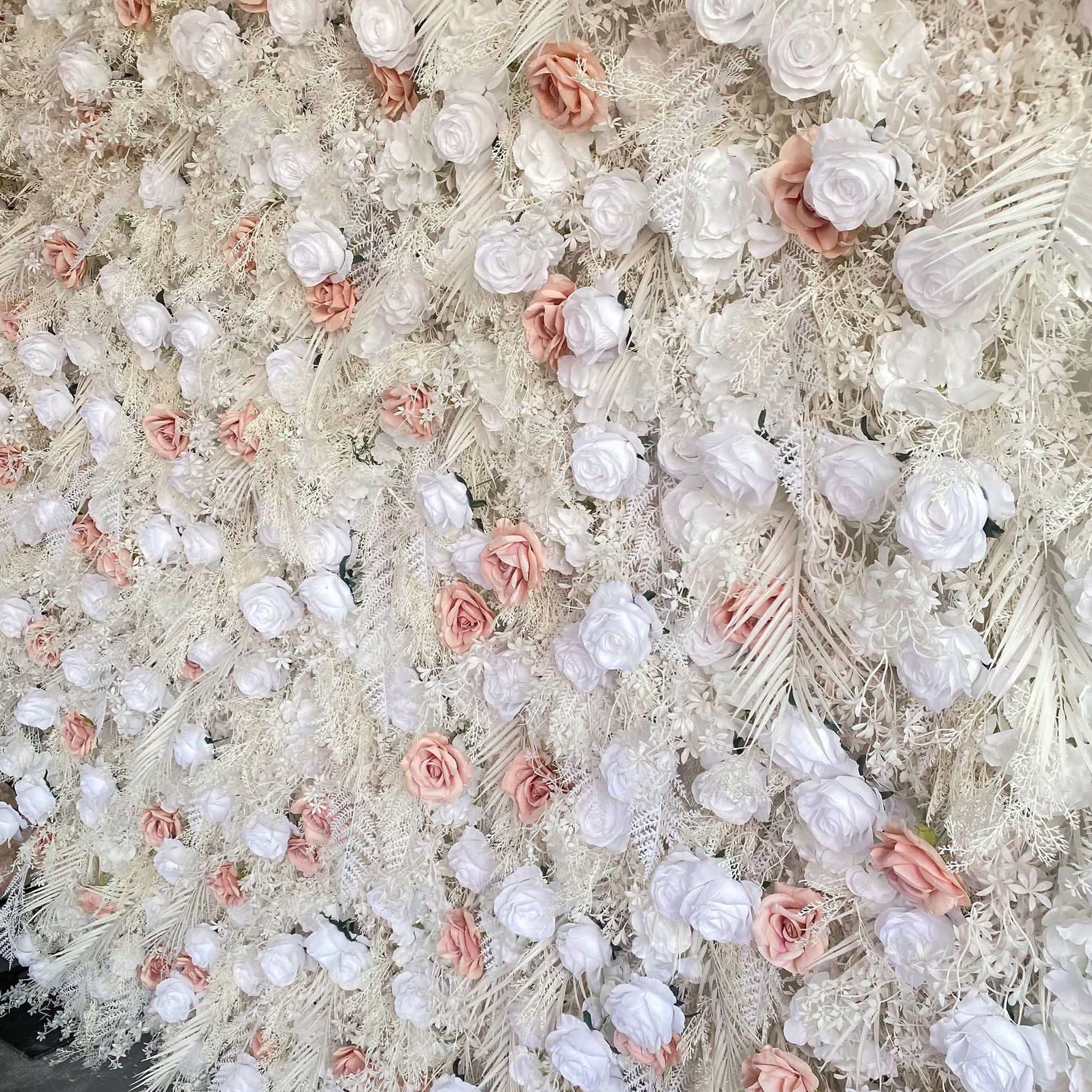 Aliflowers 5D White Pampas Grass Flower Curtain Wall Decoration ALFWL173