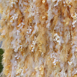 Aliflowers Artificial Handmade Dried Yellow Pampas Grass Wall for Event Party Wedding Backdrop Decor Prop ALFWL128 - Ali Flowers