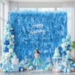 Aliflowers Blue Feathered Foliage Flower Wall for Photo Booth Backdrop ALFWL127 - Ali Flowers