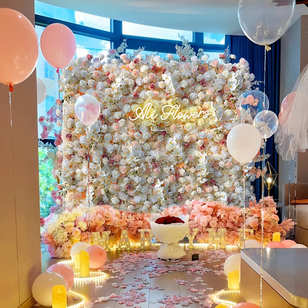 aliflowers-5d-champagne-white-rose-with-white-leaves-for-wedding-backdrop