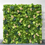 Green Turtle Leaf with Hydrangea Background Flower Wall