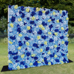 Aliflowers Hydrangea 3D Rolling Up Blue Flower Wall ALFWL078 - Ali Flowers