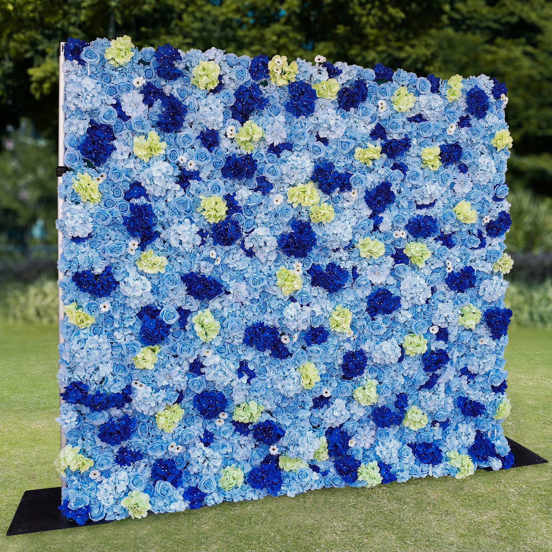 Aliflowers Hydrangea 3D Rolling Up Blue Flower Wall ALFWL078 - Ali Flowers