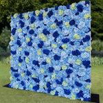 Aliflowers Hydrangea 3D Rolling Up Blue Flower Wall ALFWL078 - Ali Flowers