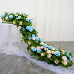 Aliflowers Green Plants with Rose Craspedia floral for Wedding Backdrop decor ALFRW007 - Ali Flowers