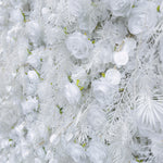 Aliflowers Hanging Pampas Grass with White Rose Flower Wall for Wedding Party ALFWL088 - Ali Flowers