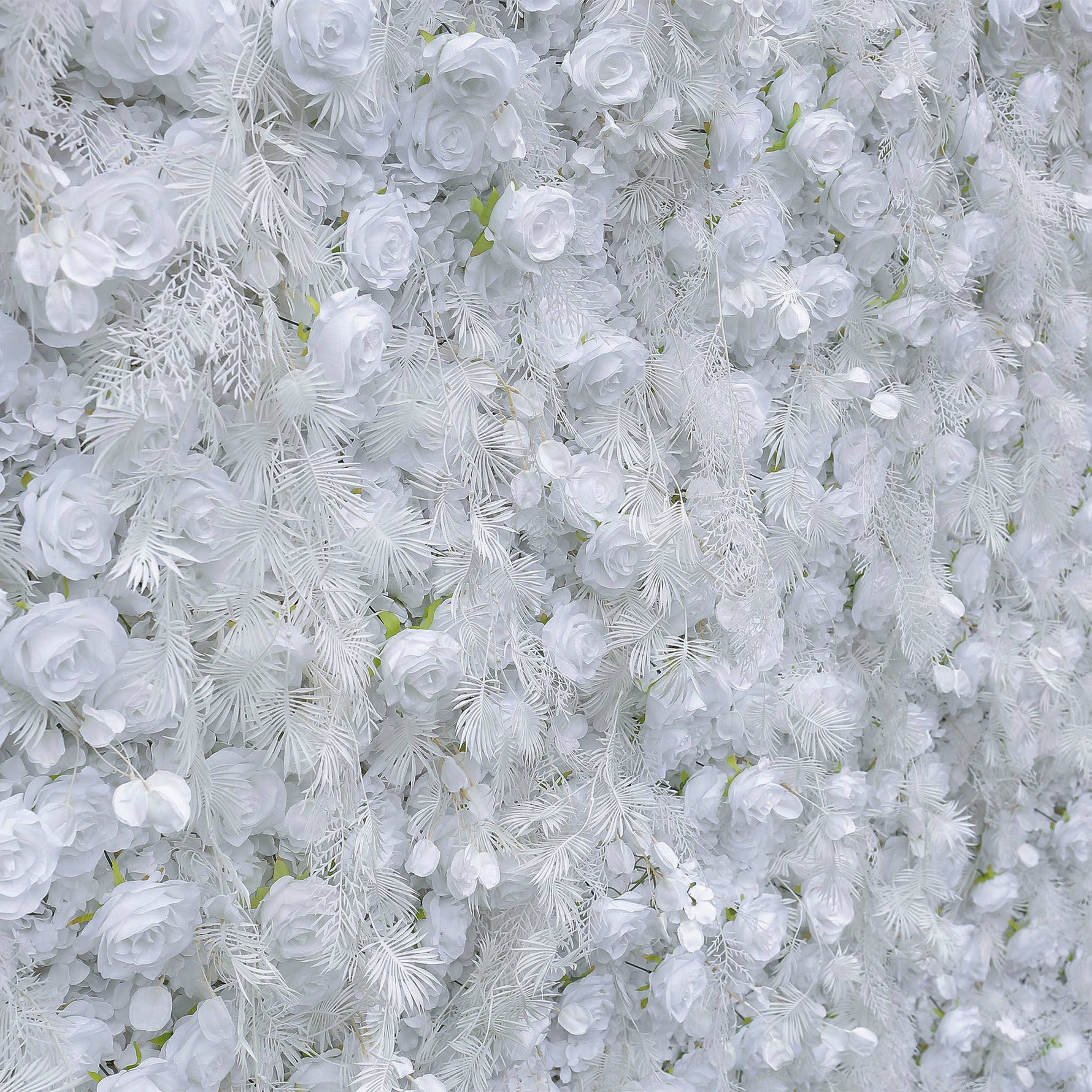 Aliflowers Hanging Pampas Grass with White Rose Flower Wall for Wedding Party ALFWL088 - Ali Flowers