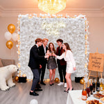 Aliflowers Hanging Pampas Grass with White Rose Flower Wall for Wedding Party ALFWL088 - Ali Flowers