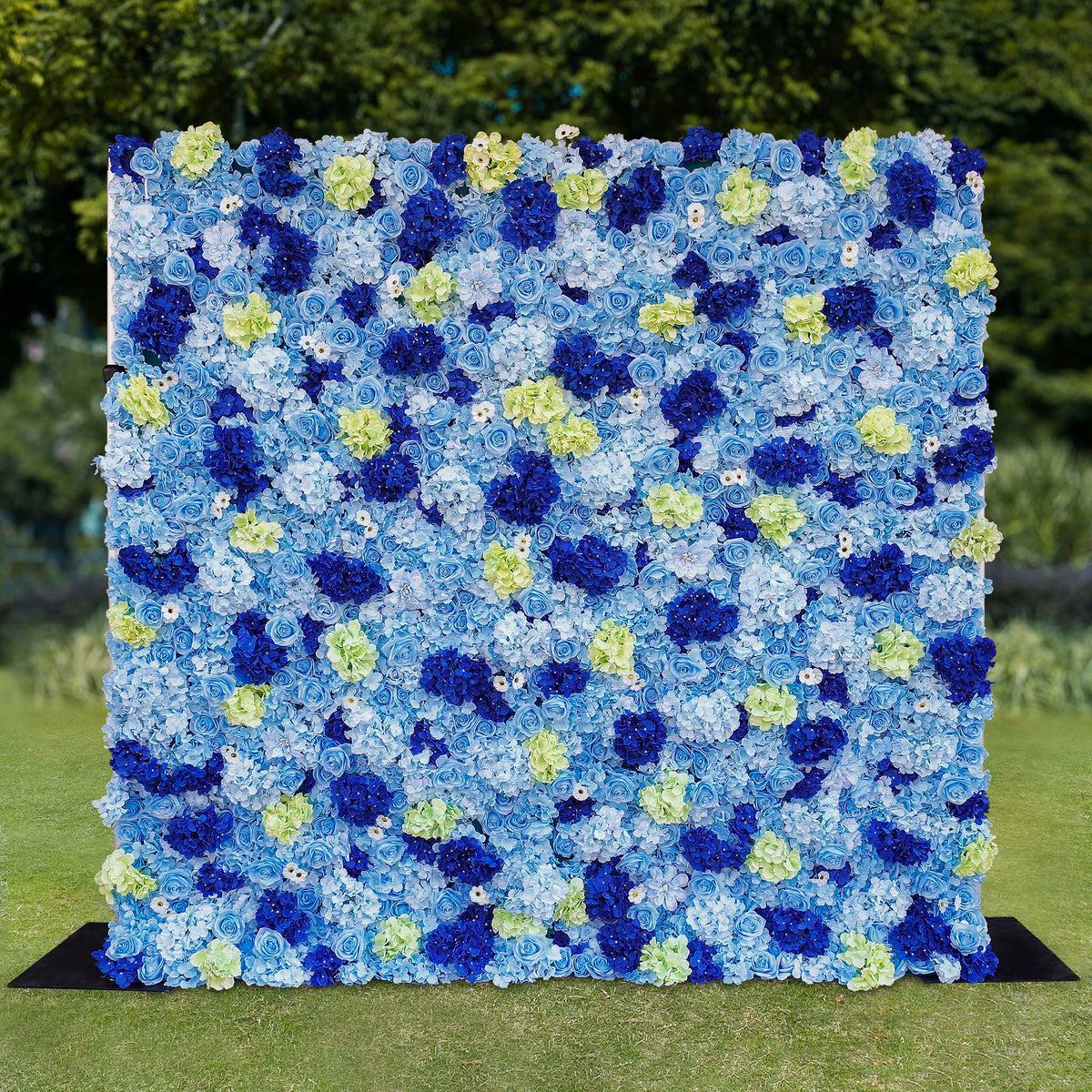 Aliflowers Hydrangea 3D Rolling Up Blue Flower Wall ALFWL078 - Ali Flowers