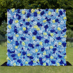Aliflowers Hydrangea 3D Rolling Up Blue Flower Wall ALFWL078 - Ali Flowers
