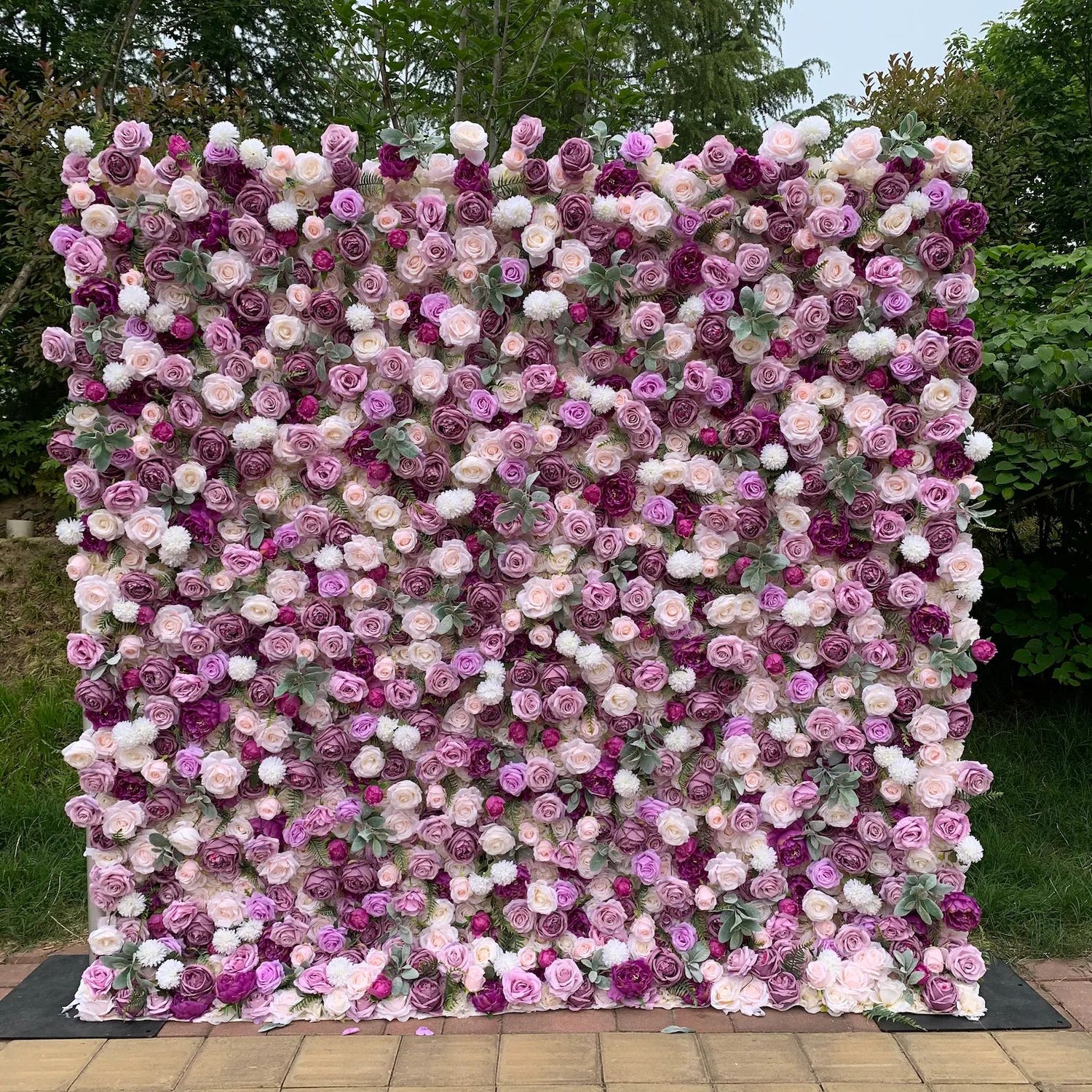 Ali Flowers 5D Lilac Bloom Flower Wall Wedding Backdrop Pink Rose Cloth Decoration ALFWL020 - Ali Flowers